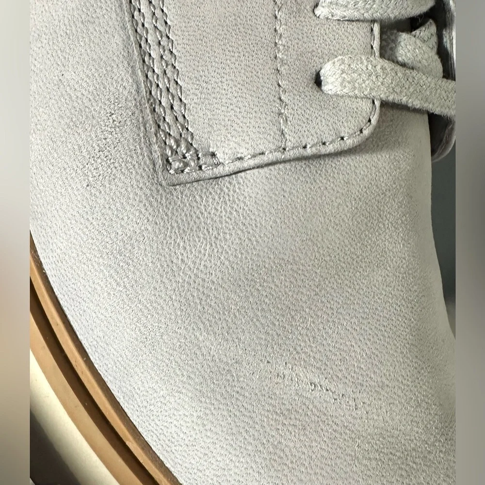 Timberland Ladies London Square Oxford Nubuck Leather ReBOTL Shoes Gray SZ 8 EUC